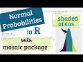 Draw Normal Curves in RStudio with shading - Calculate Probabilities Critical Z Values