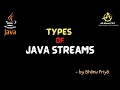Types of Java Streams Byte Stream Character Stream lec 83 Java Tutorial BhanuPriya