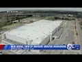 Drone footage shows size of Amazon warehouse in Clay