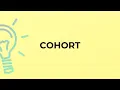 What is the meaning of the word COHORT