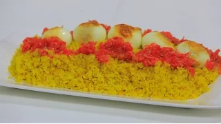 ارز اصفر بالعدس و البيض نجلاء الشرشابي 
