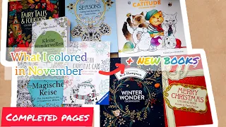 Completed coloring pages November 2025 new books