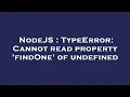 NodeJS TypeError Cannot read property findOne of undefined