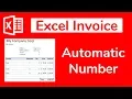 Excel Template - Invoice with automatic number