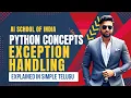Day 11 Exception Handling concept clearly explained in simple terms