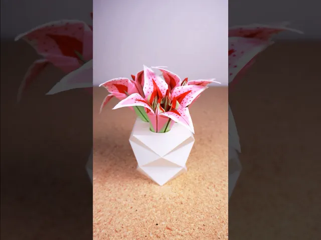 Origami Lilies with Vase.3mf video thumbnail