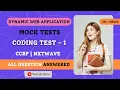 Mock Tests Coding Test - 1 Answers JavaScript NxtWave CCBP 4 0