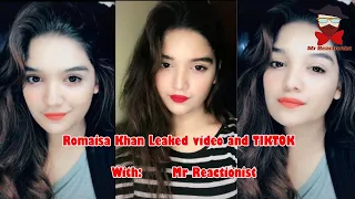 romaisa khan leaked video and tiktok funny with mr reactionist 