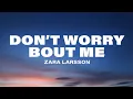 Download Lagu Zara Larsson - Don't Worry Bout Me (Lyrics)