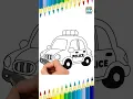 Police Car Coloring Page for Kids Cool Emergency Vehicle Drawing