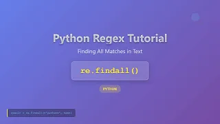 Python Regex re findall - Find All Matches in a String