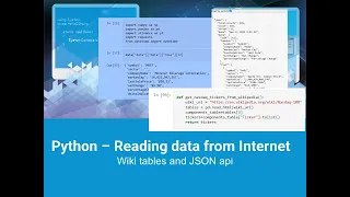Python - Reading Data From Internet Wikipedia tables and JSON api