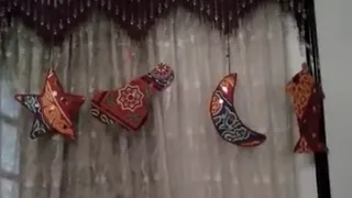 زينه رمضان سهله وبسيطه وجديده عمل زينه رمضان من قماش الخياميه 