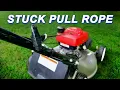 Stuck Pull rope on Honda lawn mower