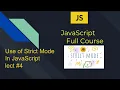 lect use of strict mode JavaScript ES6