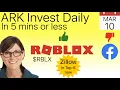 ARK Daily - Roblox RBLX added Zillow Z in top 5 now