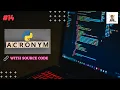 How to Create an Acronym in Python Python Projects For Beginners Python Project Tutorial