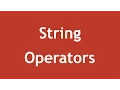 Learn PHP 5 In Arabic - String Operators