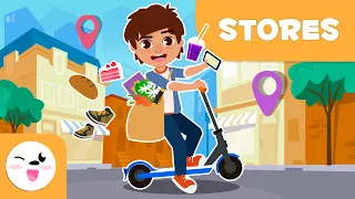 types of stores for kids going shopping around the city vocabulary for kids