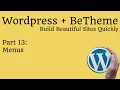 Wordpress with BeTheme - Menus