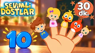 1’den 10’a Sayıları Öğren🖐 Parmak Ailesi | Sevimli Dostlar Çocuk Şarkıları | Okul Öncesi