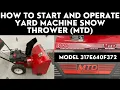 How to Start and Operate Yard Man Snow Thrower