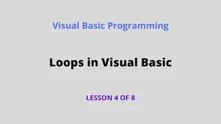Loops in Visual Basic