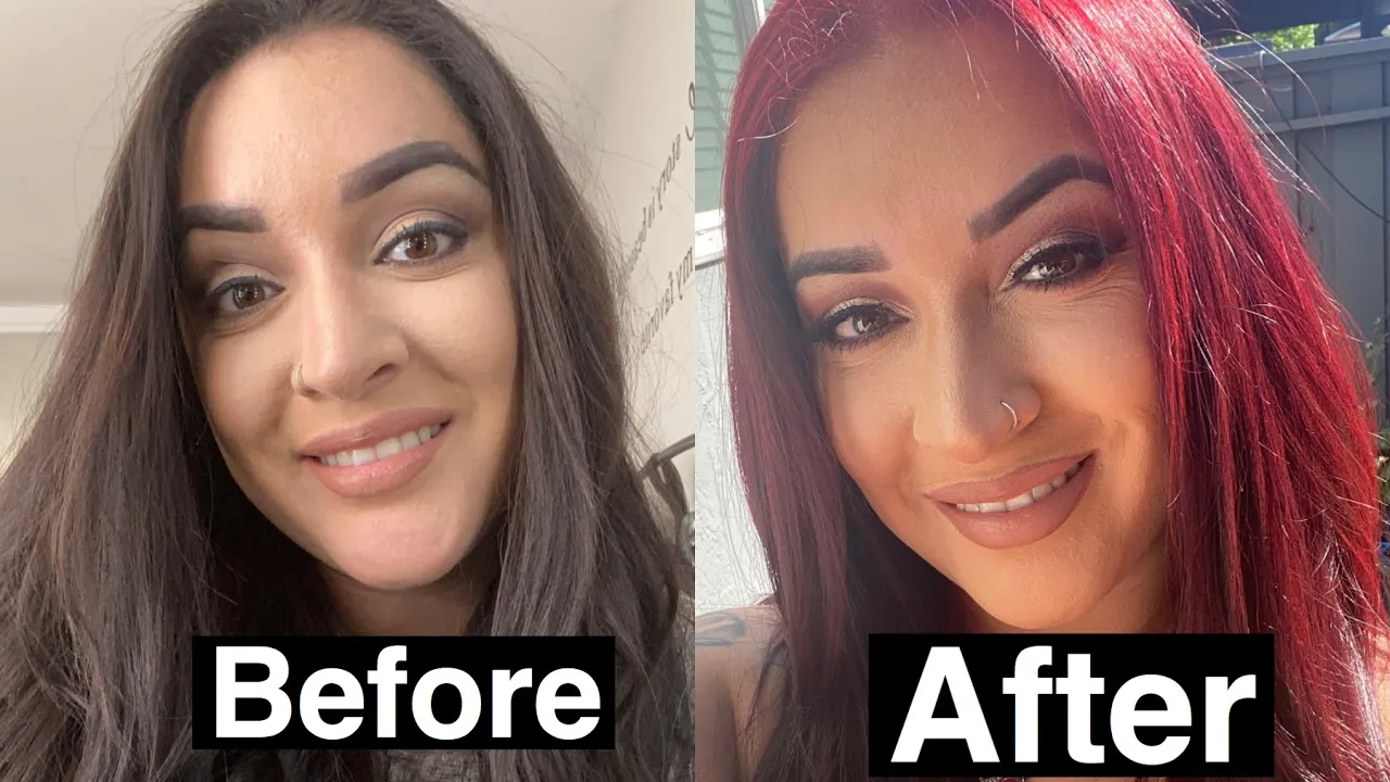 HOW TO GET RED HAIR AT HOME 2018: L’Oréal hicolor hilights magenta permanent hair dye red hair diy