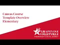 Canvas Course Template Overview Elementary