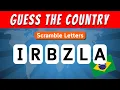 Guess the Country by Its Scrambled Name 50 Geography Challenges Quiz Broker