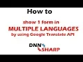 Create one multi-language form module