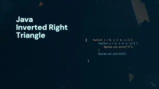 Java Inverted Right Triangle Pattern Program Star Pattern Using Loops Part-6