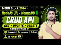 CRUD API in Node js MongoDB GET UPDATE DELETE User MERN Stack 2026