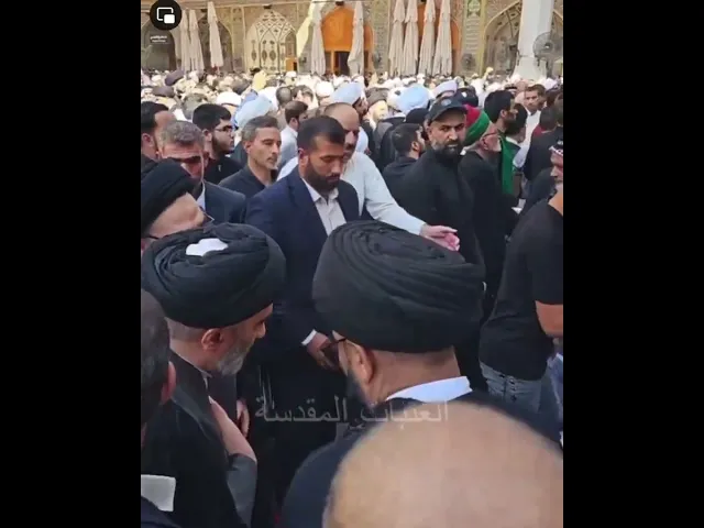 ⁣جانب حضور نجلي المرجع الأعلى في تشييع السيد الخرسان (قدس س ه).