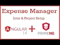 PrimeNG and Angular 14 - Setting up project Expense Manager Intro to PrimeNG