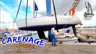 CARENAGE : on SORT le bateau de l’eau + réparation pilote automatique !!