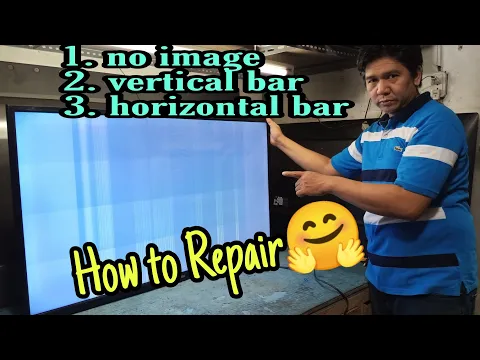 Download MP3 How to repair a led tv no image w/vertical bar and horizontal bar...
