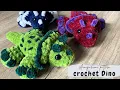 Crochet triceratops dinosaur amigurumi plushie pattern tutorial - Do it yourself