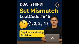 LeetCode Set Mismatch Hindi Explanation Best Approach