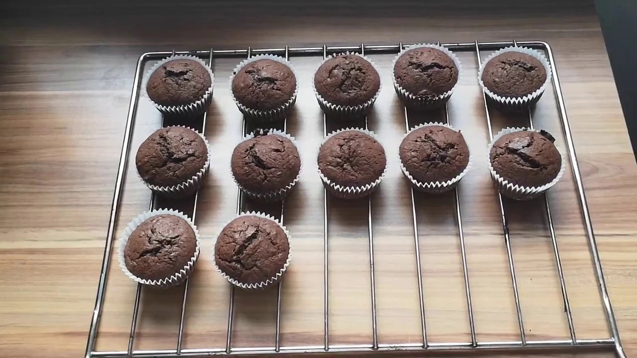 Schoko-Bananen-Muffins. 