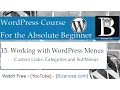 15 Create Wordpress menu - category submenus