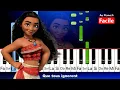 Lagu Vaiana - Le bleu lumiere - Piano Tutorial FACILE avec paroles