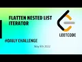 Flatten Nested List Iterator Leetcode DSA JAVA