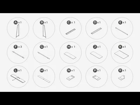 Yarlow - Home Office Desk and Shelf - Black