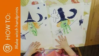Handprint witches HOW TO from Channel Mum