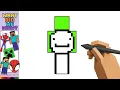 How to Draw Minecraft DREAM SKIN - Easy Step by Step Tutorial