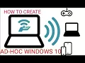 How To Create Ad hoc network in windows 10