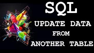 SQL Update Values from Another Table using UPDATE Statement with Subquery in WHERE clause