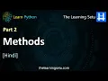 Part2 regular methods class methods static methods Hindi The Learning Setu