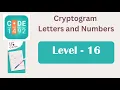 Cryptogram Level 16 Cryptogram Letters and Numbers Answers